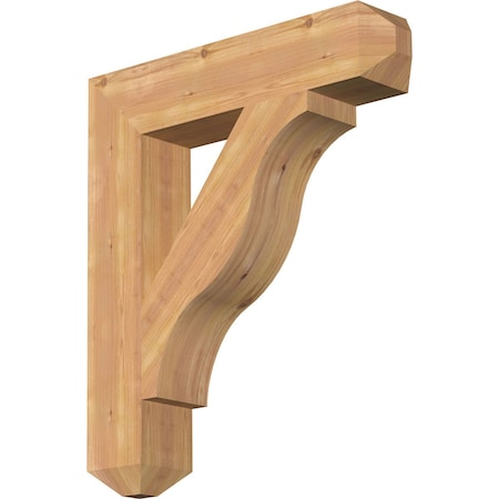 Ekena Millwork Funston Craftsman Smooth Bracket, Western Red Cedar, 5 1/2"W x 28"D x 32"H BKT06X28X32FST04SWR